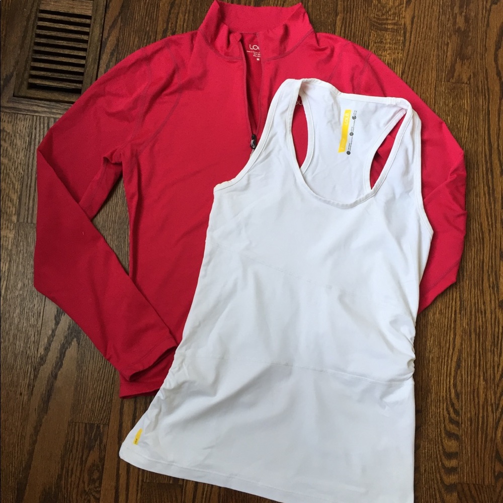 Lole exercise tank top white size medium